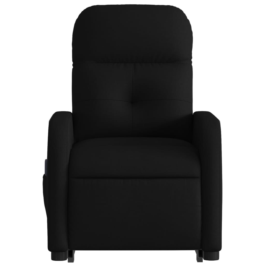 vidaXL Fauteuil inclinable de massage électrique Noir Tissu