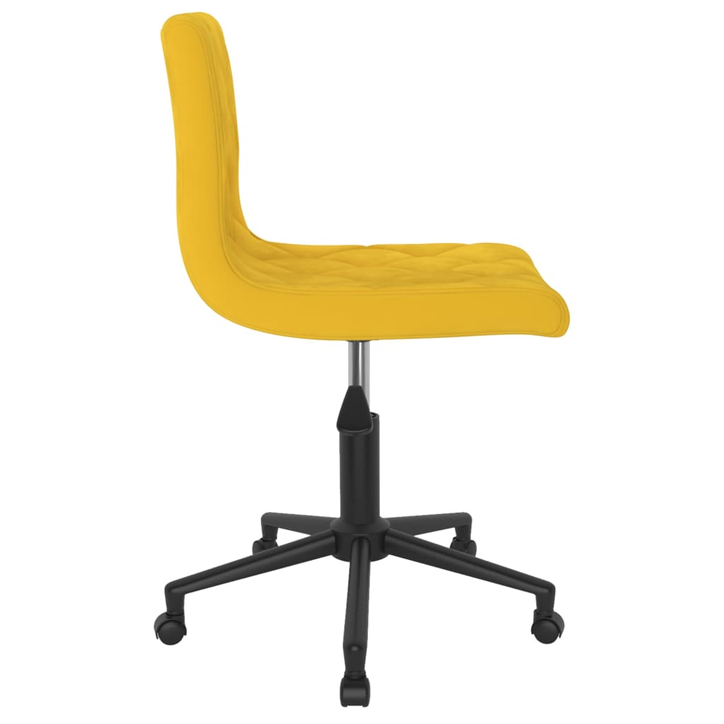 vidaXL Chaises à manger pivotantes lot de 2 jaune moutarde velours