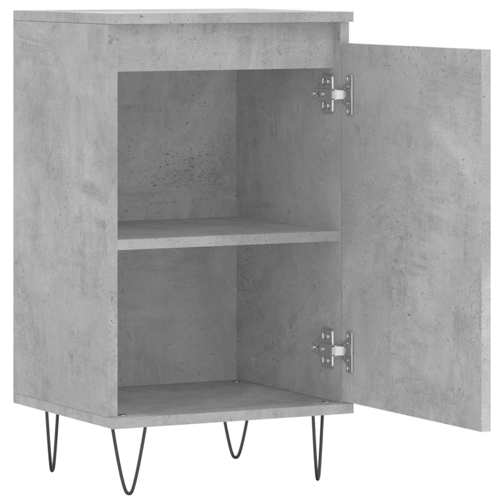 vidaXL Buffets 2 pcs gris béton 40x35x70 cm bois d'ingénierie