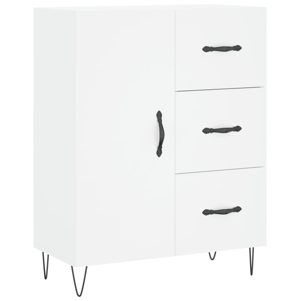 vidaXL Buffet haut Blanc 69,5x34x180 cm Bois d'ingénierie