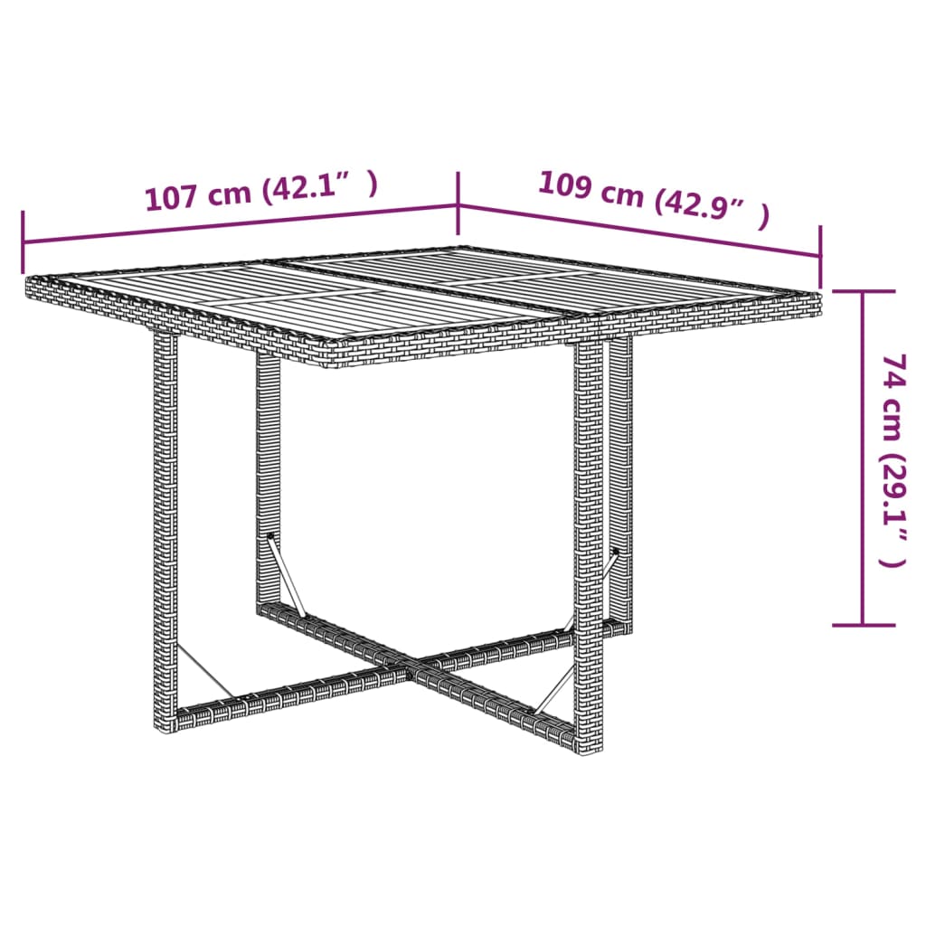 vidaXL Ensemble à manger de jardin et coussins 5 pcs Poly rotin Beige