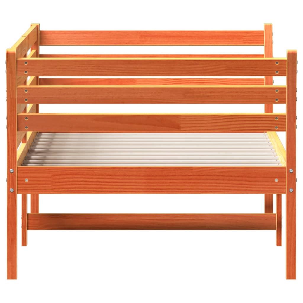 vidaXL Lit de jour sans matelas cire marron 80x200 cm bois pin massif