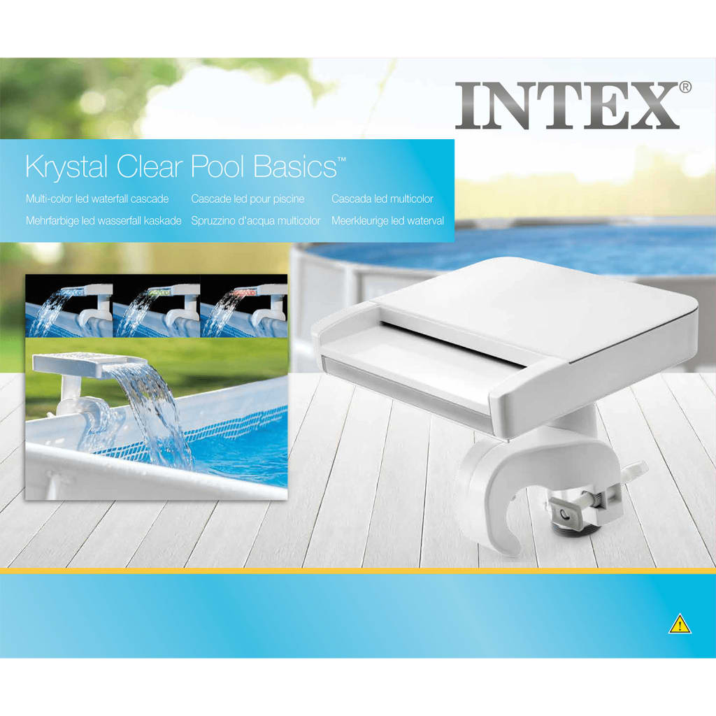 Intex Cascade de piscine LED multicolore 28090