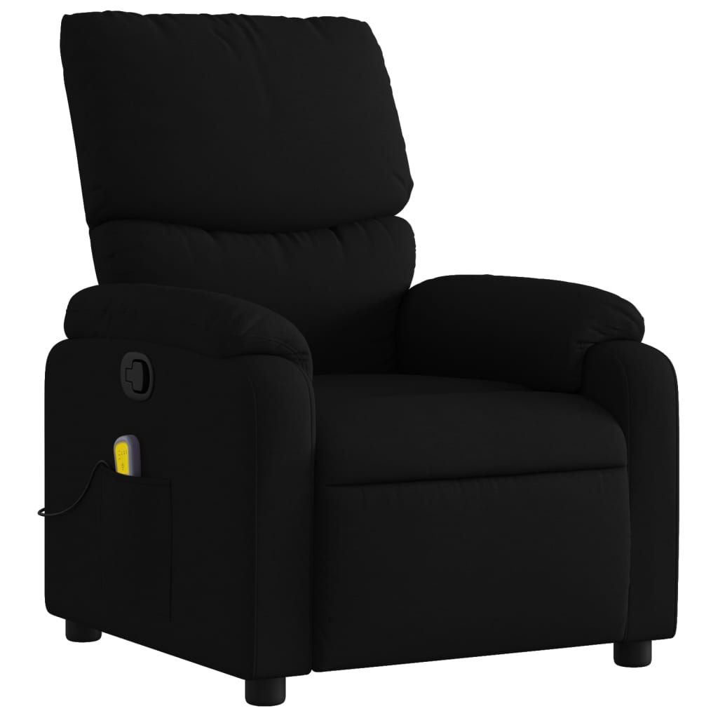 vidaXL Fauteuil de massage inclinable Noir Tissu