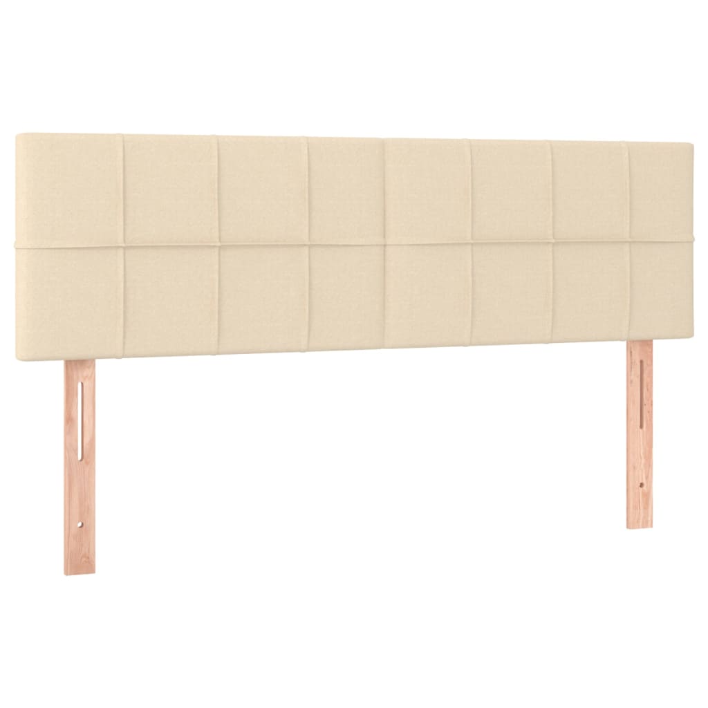 vidaXL Tête de lit à LED Crème 144x5x78/88 cm Tissu