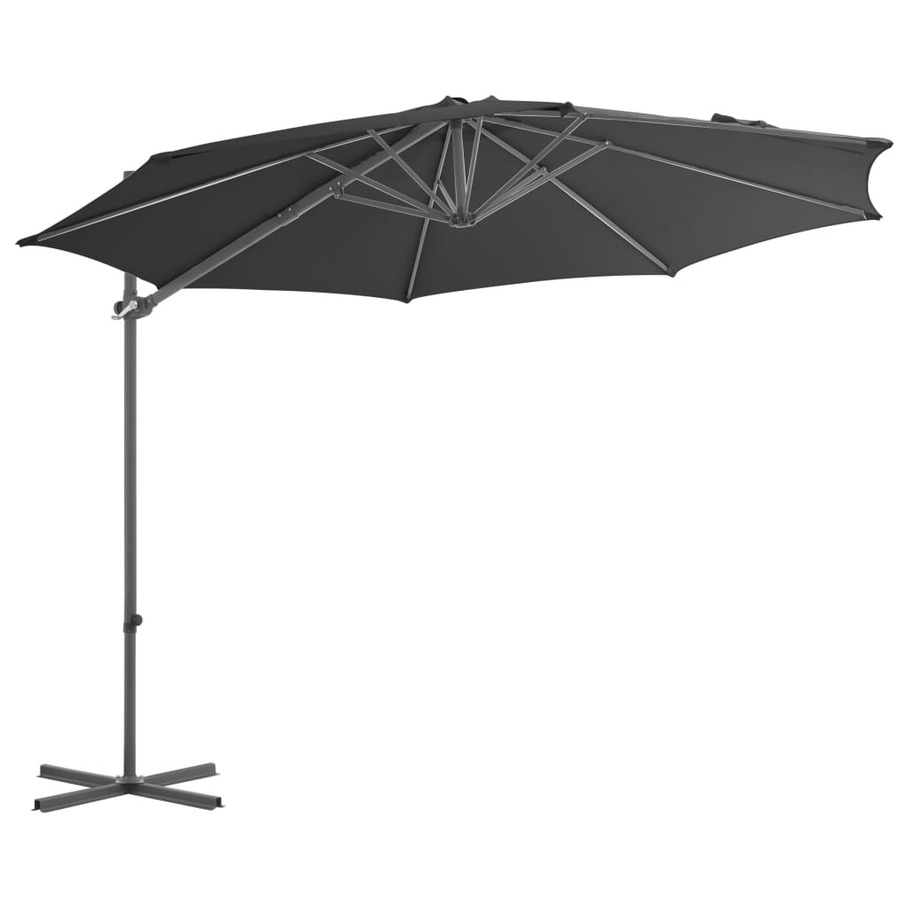 vidaXL Parasol avec base portable Anthracite