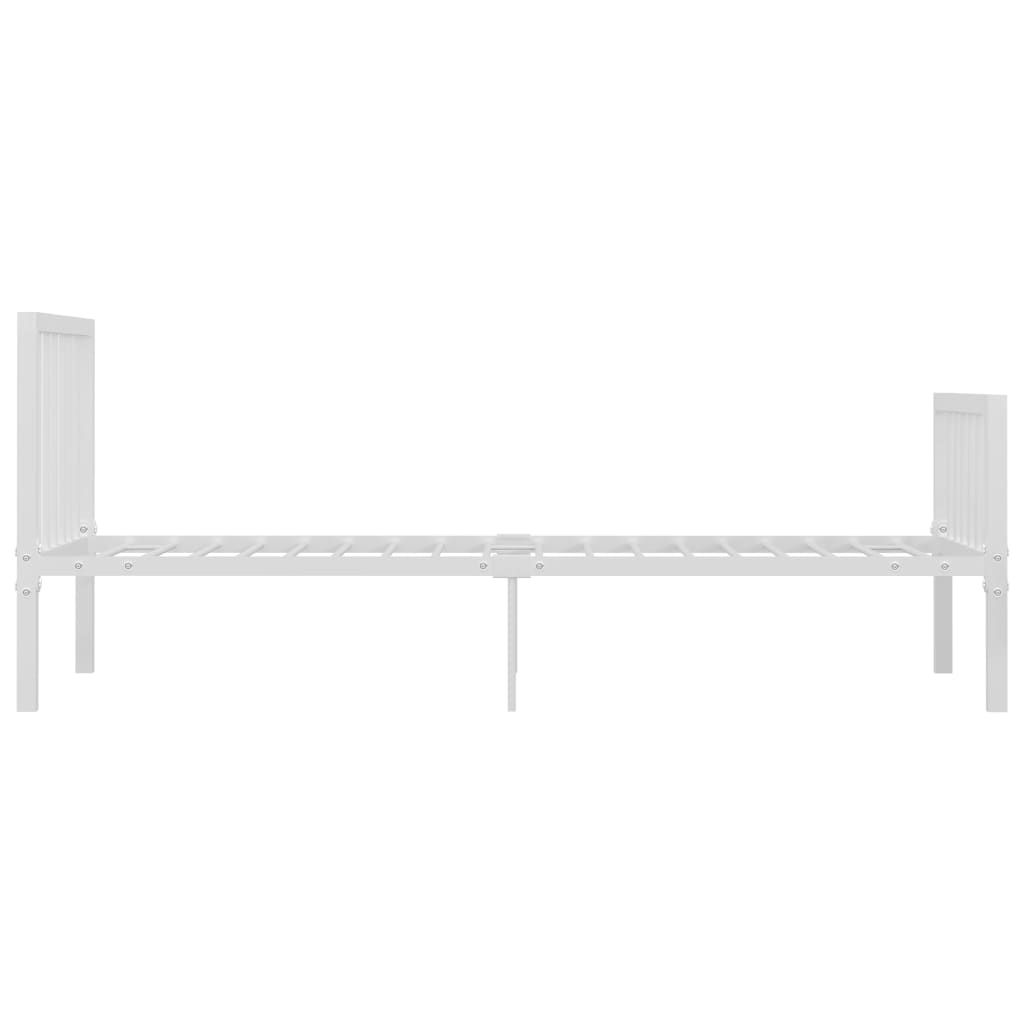 vidaXL Cadre de lit sans matelas blanc métal 90x200 cm