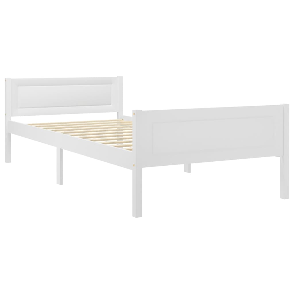 vidaXL Cadre de lit sans matelas bois massif de pin blanc 100x200 cm