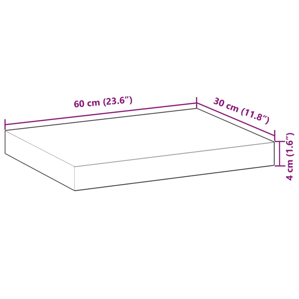 vidaXL Étagères flottantes 3 pcs 60x30x4 cm acacia massif à l'huile