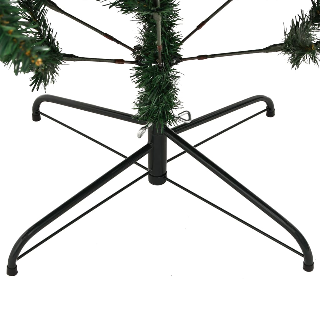 vidaXL Sapin de Noël artificiel à charnières avec support 210 cm