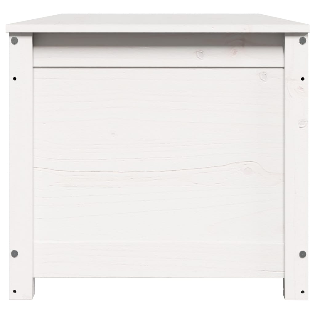 vidaXL Boîte de rangement Blanc 110x50x45,5 cm Bois massif de pin