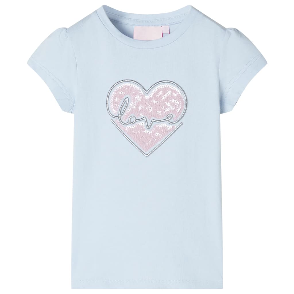 T-shirt pour enfants bleu clair 128