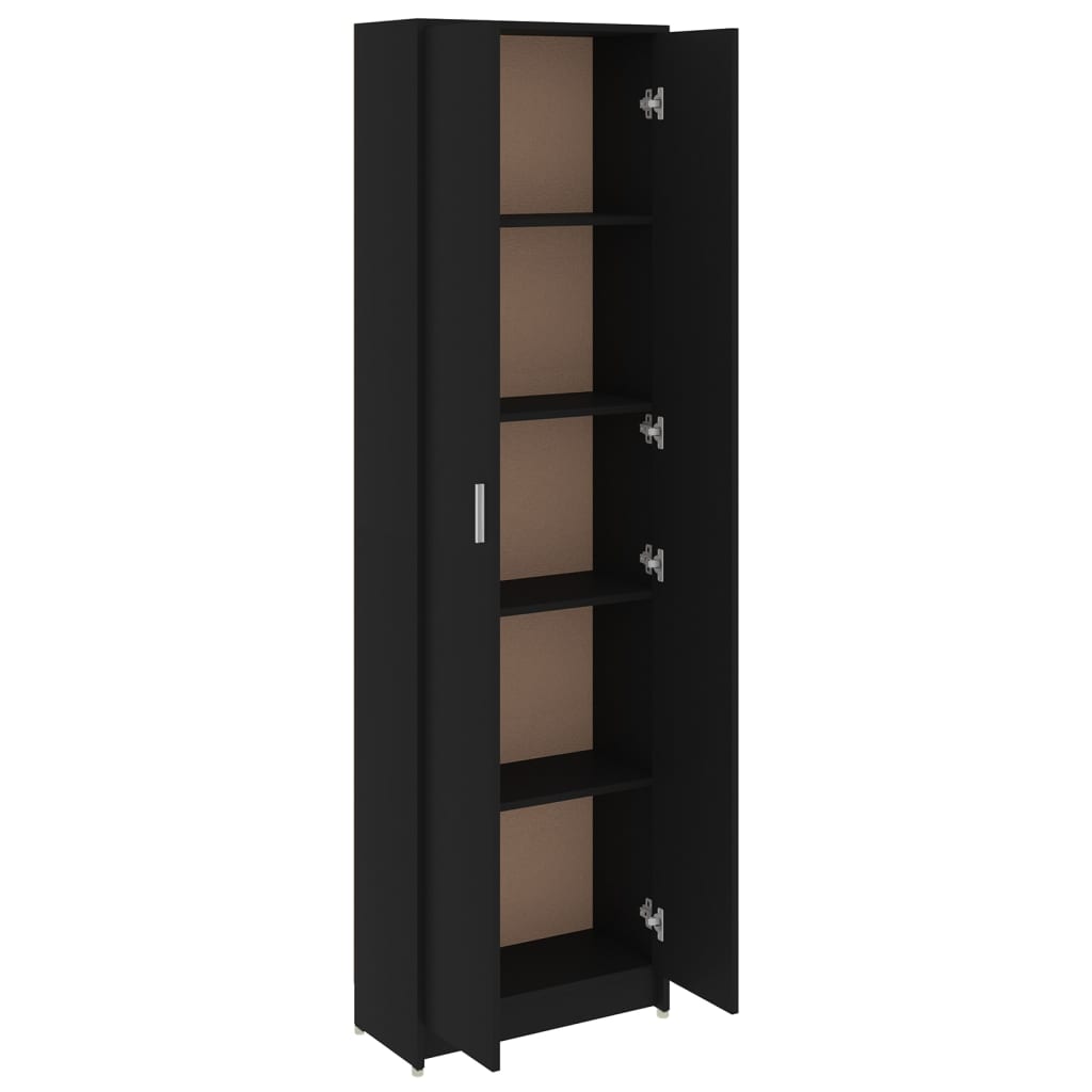 vidaXL Garde-robe de couloir Noir 55x25x189 cm Bois d'ingénierie