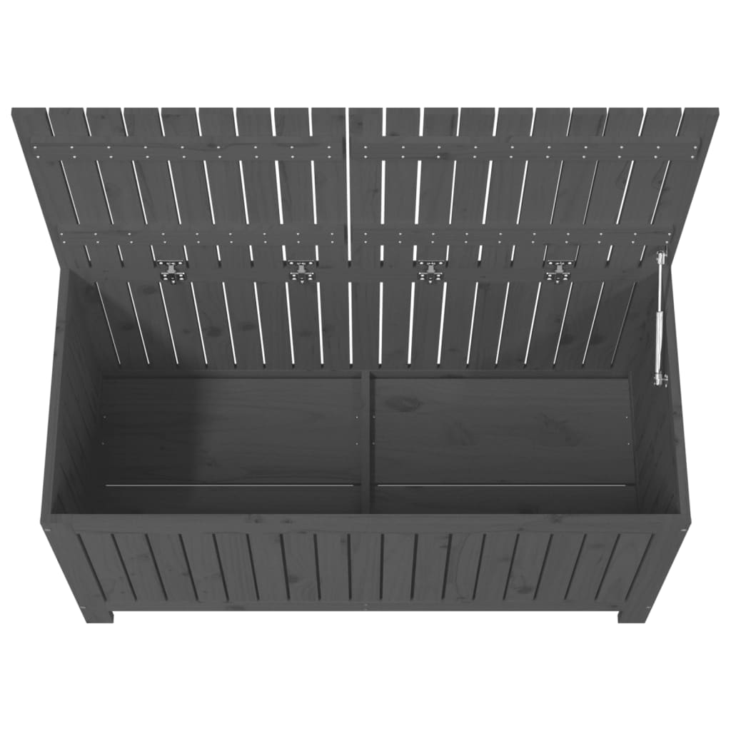 vidaXL Boîte de rangement de jardin Gris 121x55x64 cm Bois de pin