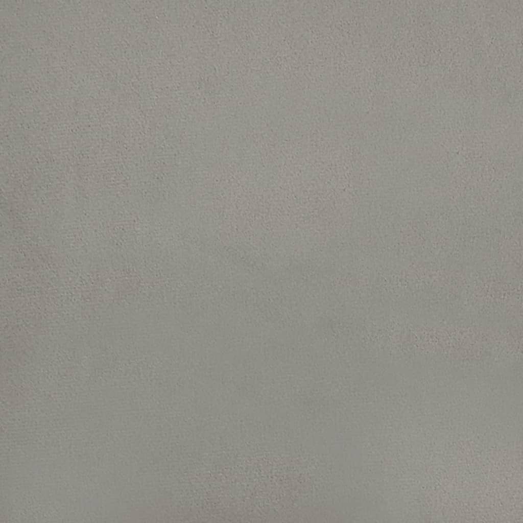 vidaXL Têtes de lit 4 pcs Gris clair 80x7x78/88 cm Velours