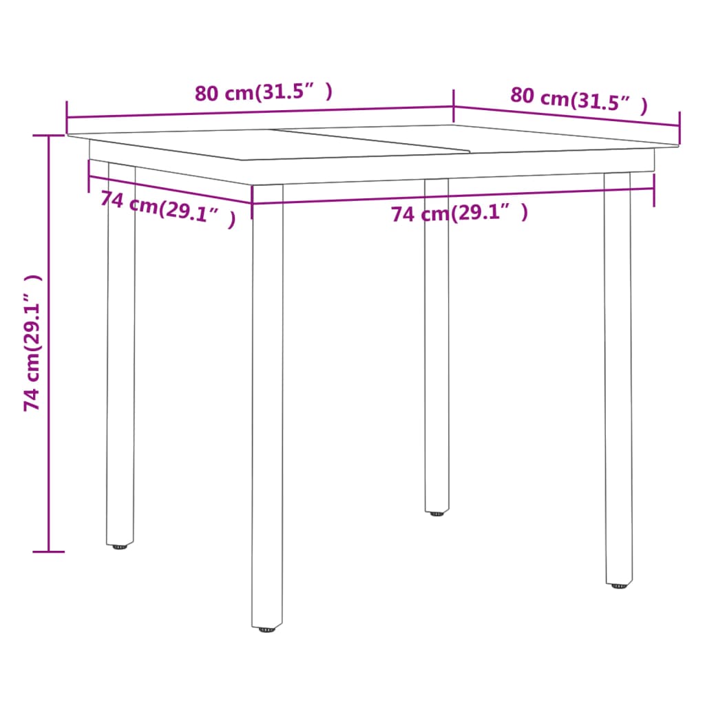 vidaXL Ensemble à manger de jardin 3 pcs Marron et noir