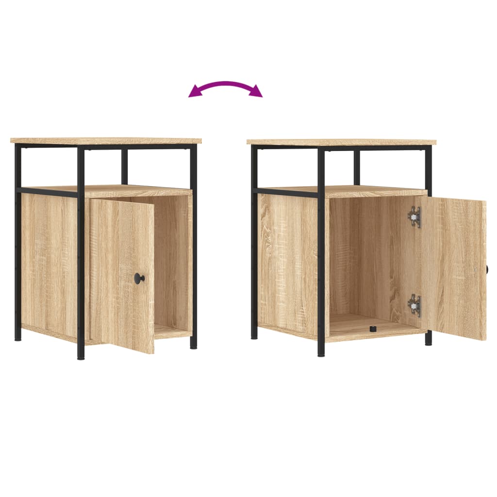 vidaXL Tables de chevet 2pcs chêne sonoma 40x42x60cm bois d'ingénierie