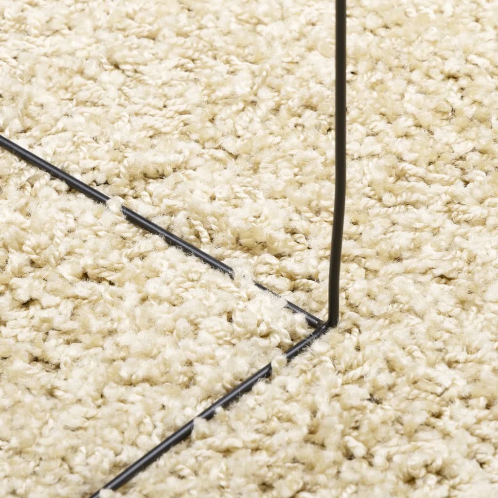 vidaXL Tapis shaggy PAMPLONA poils longs moderne doré Ø 100 cm