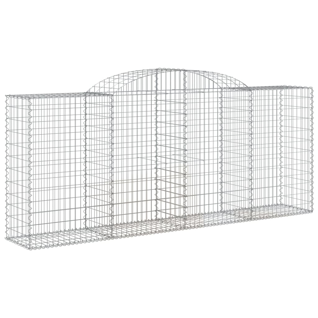 vidaXL Paniers à gabions arqués 6 pcs 300x50x120/140 cm fer galvanisé