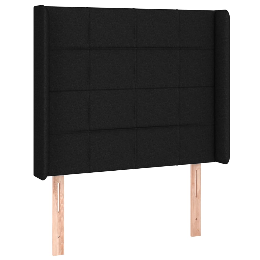 vidaXL Tête de lit à LED Noir 103x16x118/128 cm Tissu