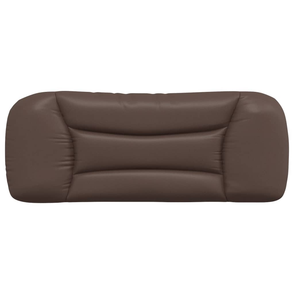 vidaXL Coussin de tête de lit marron 100 cm similicuir