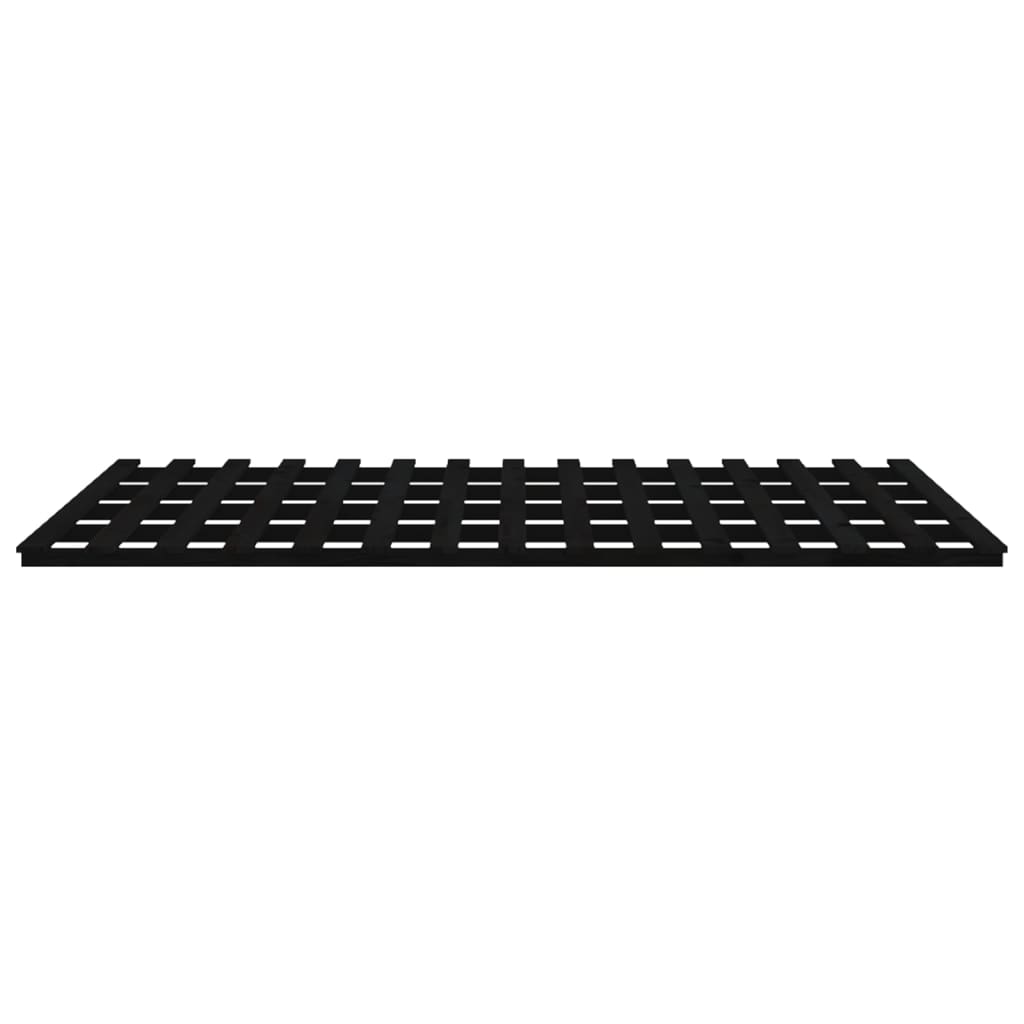 vidaXL Cadre de lit sans matelas noir 200x200 cm bois massif de pin