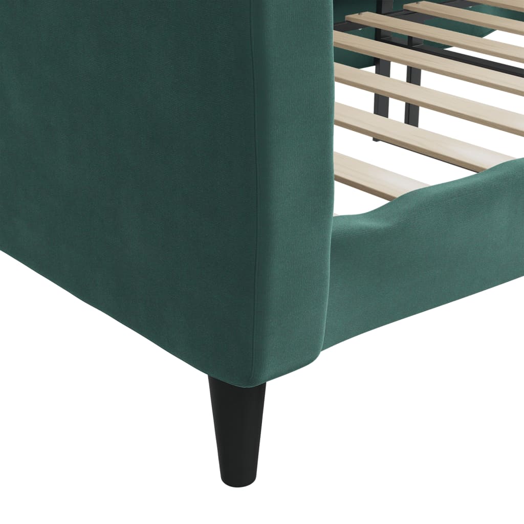 vidaXL Lit de repos vert foncé 90x200 cm velours