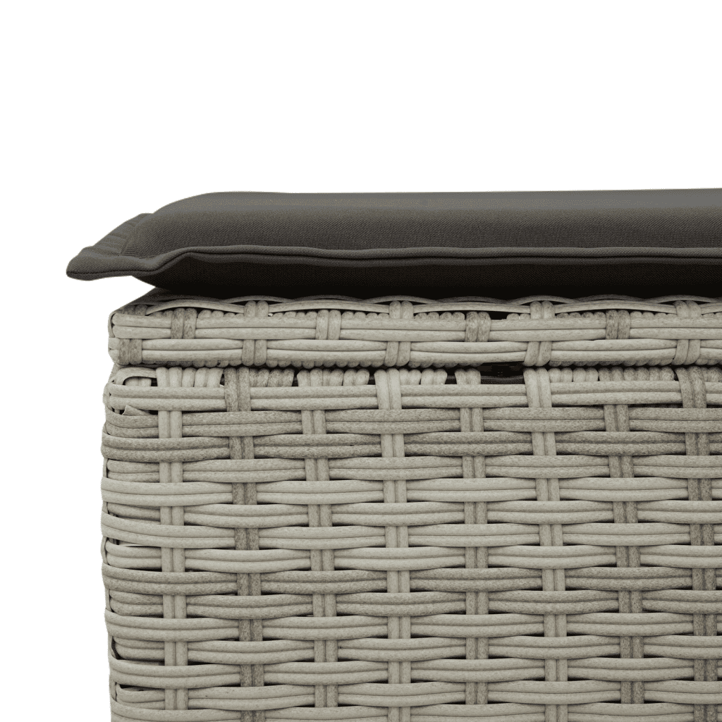 vidaXL Salon de jardin 6 pcs avec coussins gris clair résine tressée