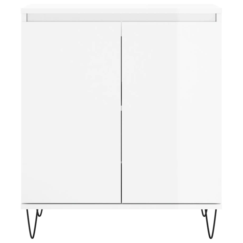 vidaXL Buffet Blanc brillant 60x35x70 cm Bois d'ingénierie