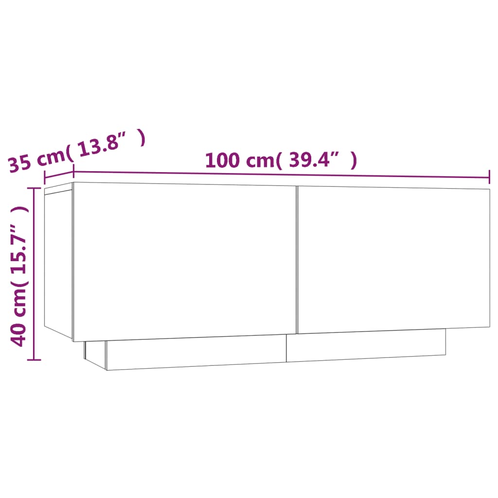 vidaXL Ensemble de meubles TV avec lumières LED 2 pcs Chêne marron