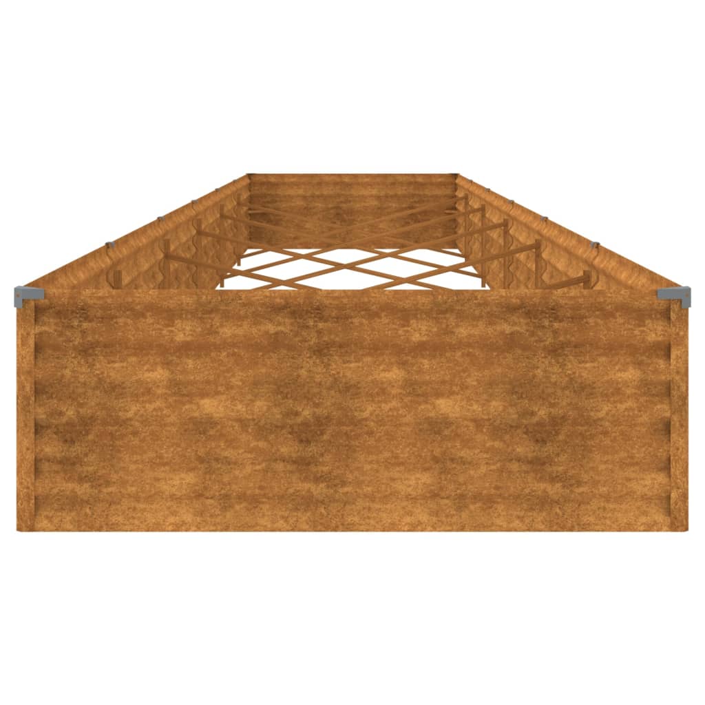 vidaXL Lit surélevé de jardin 579 x 100 x 36 cm acier corten