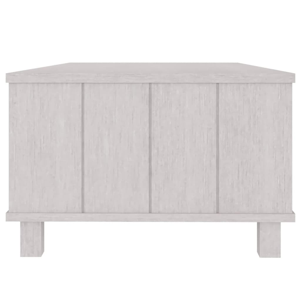 vidaXL Table basse HAMAR Blanc 100x55x35 cm Bois massif de pin