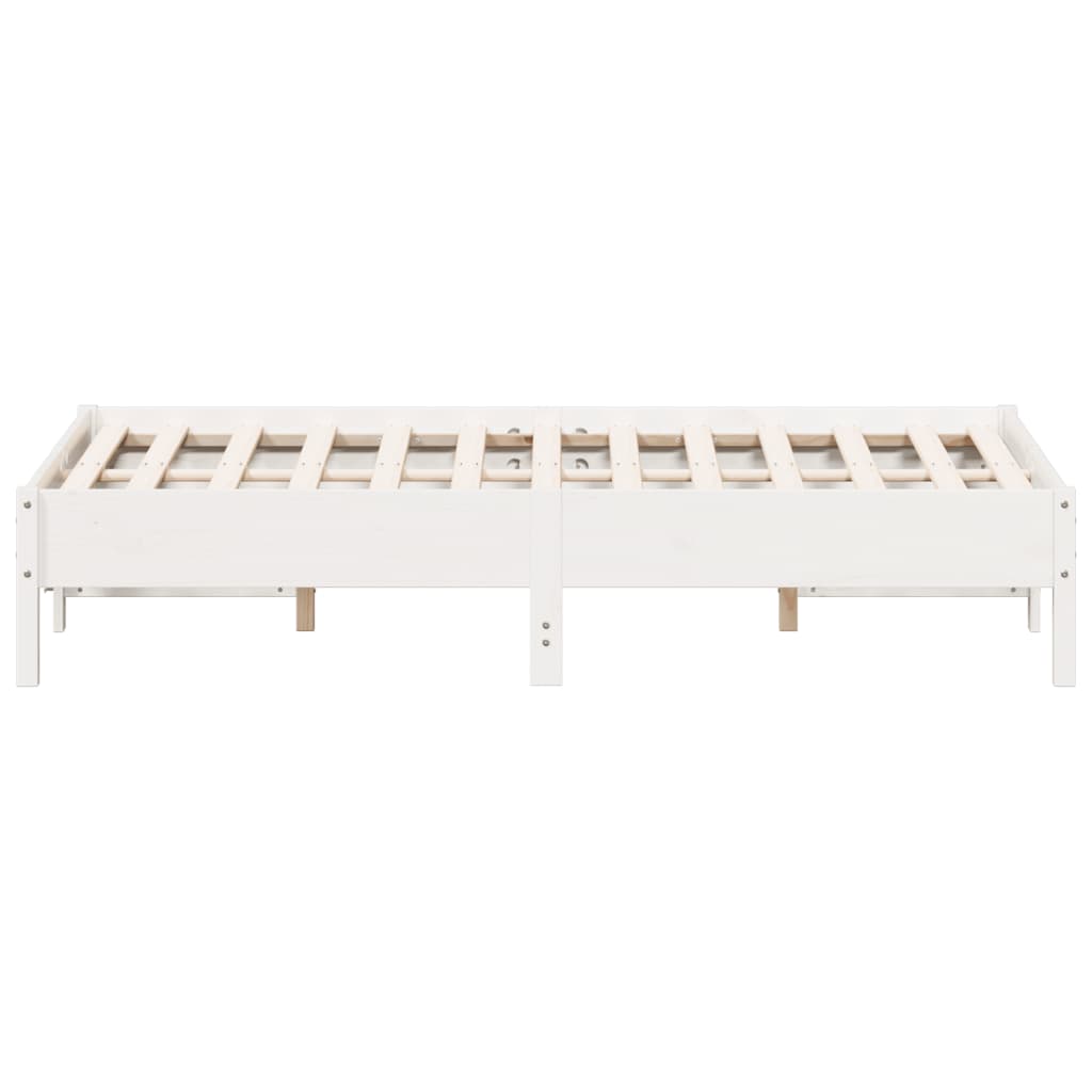 vidaXL Cadre de lit sans matelas blanc 120x190 cm bois de pin massif