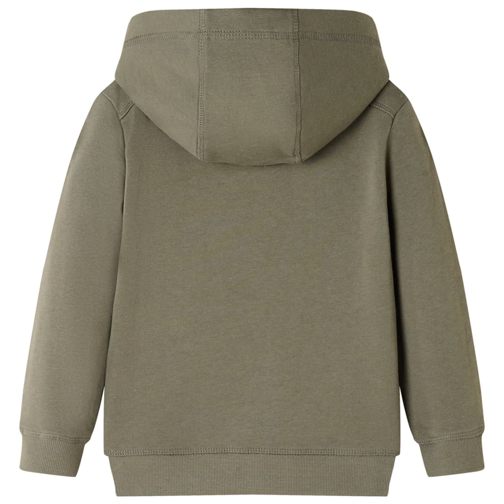 Sweatshirt à capuche pour enfants kaki 140