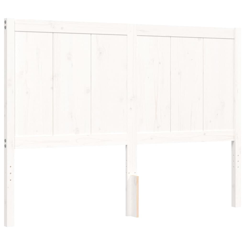 vidaXL Cadre de lit sans matelas blanc 140x200 cm bois de pin massif