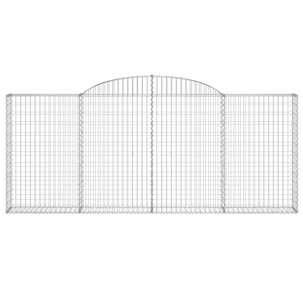 vidaXL Paniers à gabions arqués 25 pcs 300x30x120/140 cm fer galvanisé