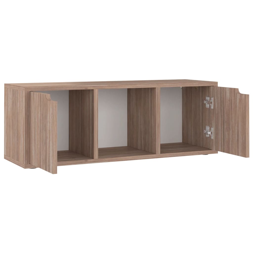 vidaXL Meuble TV Chêne Sonoma gris 88,5x27,5x30,5 cm Bois d’ingénierie