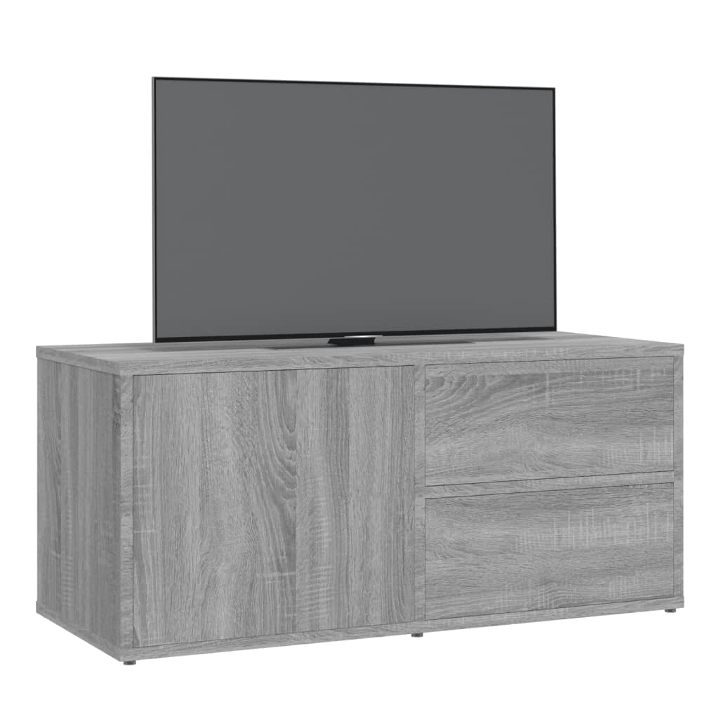 vidaXL Meuble TV Sonoma gris 80x34x36 cm Bois d'ingénierie