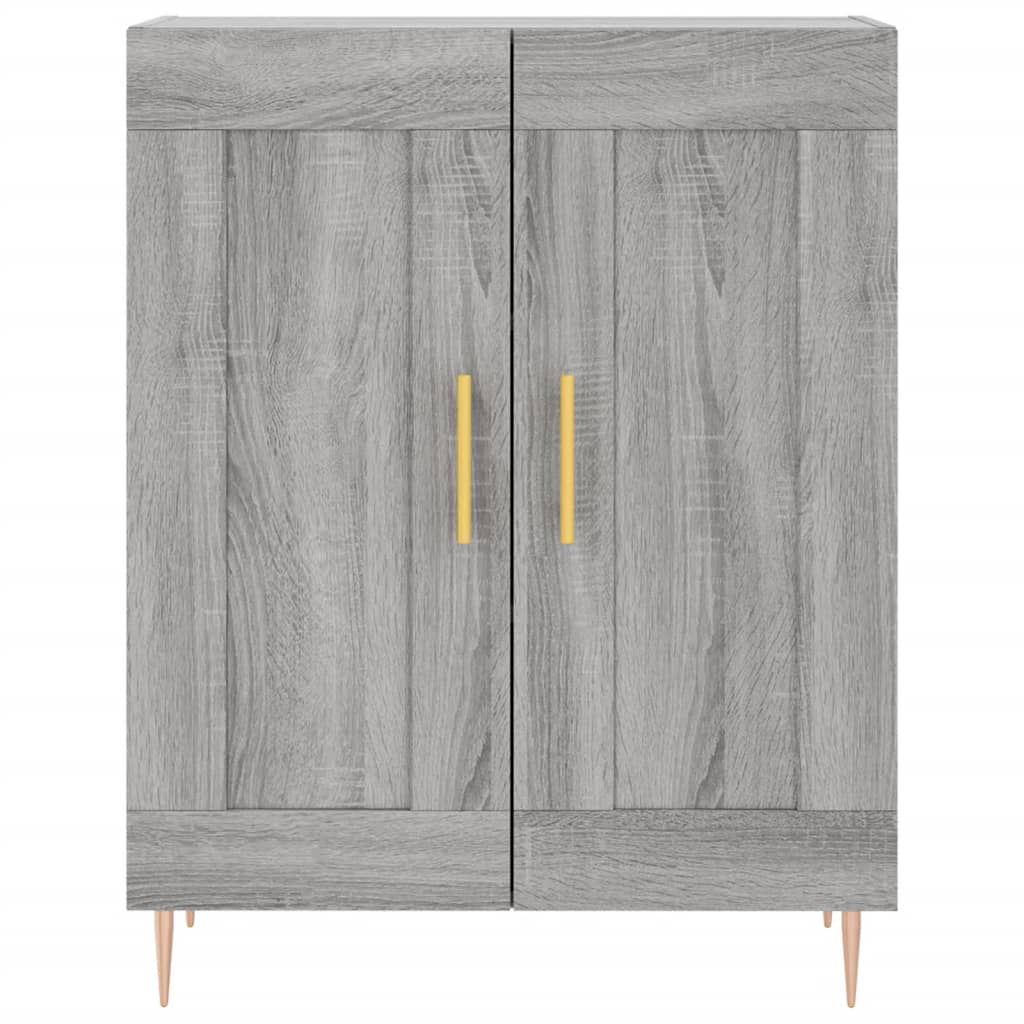 vidaXL Buffet haut Sonoma gris 69,5x34x180 cm Bois d'ingénierie