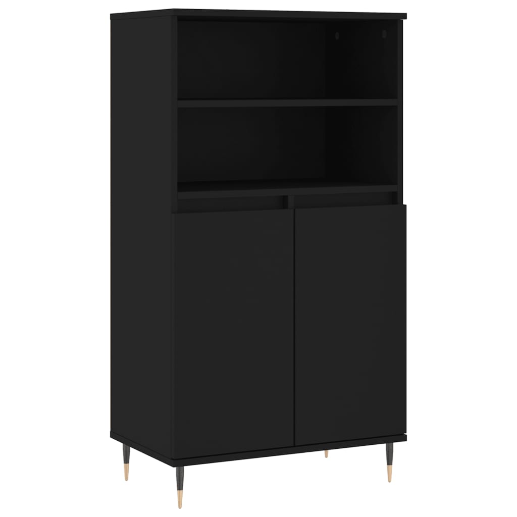 vidaXL Buffet haut Noir 60x36x110 cm Bois d'ingénierie