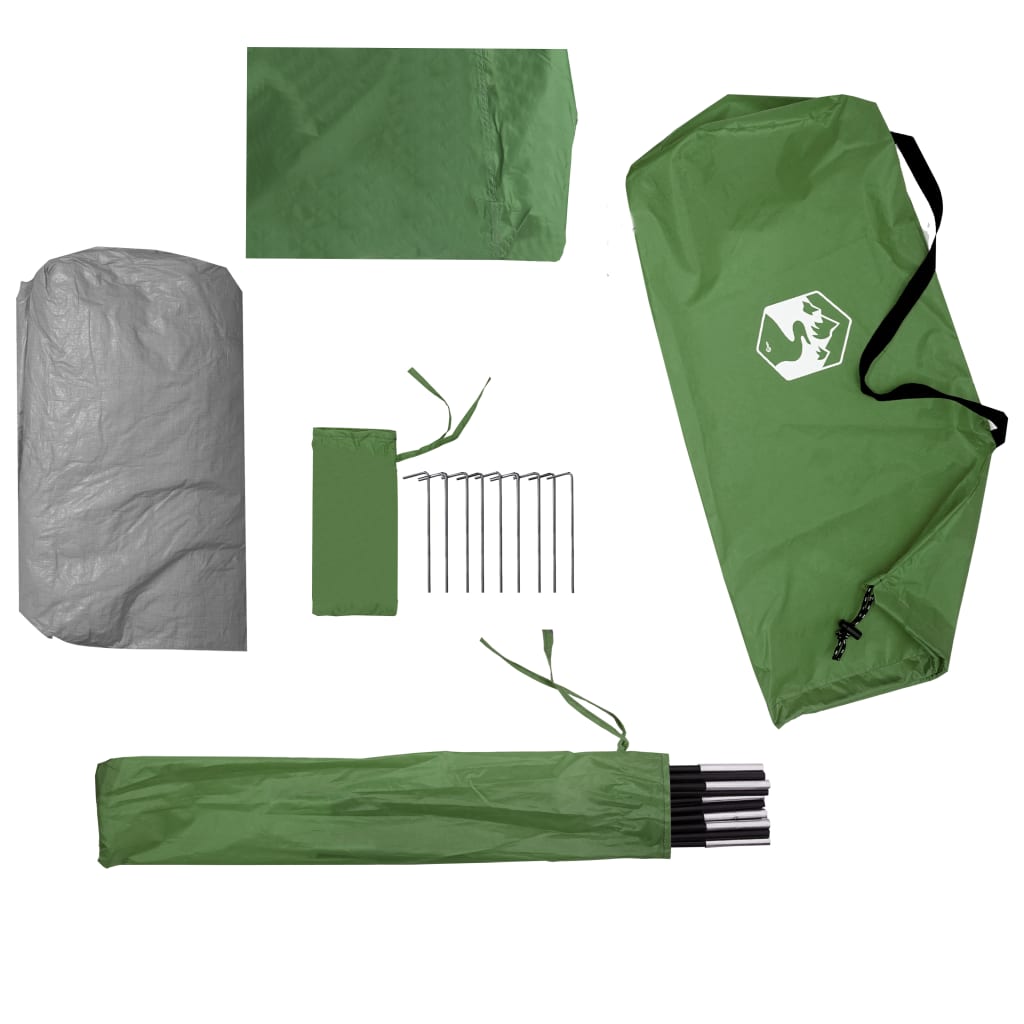 vidaXL Tente de camping à dôme 3 personne vert imperméable