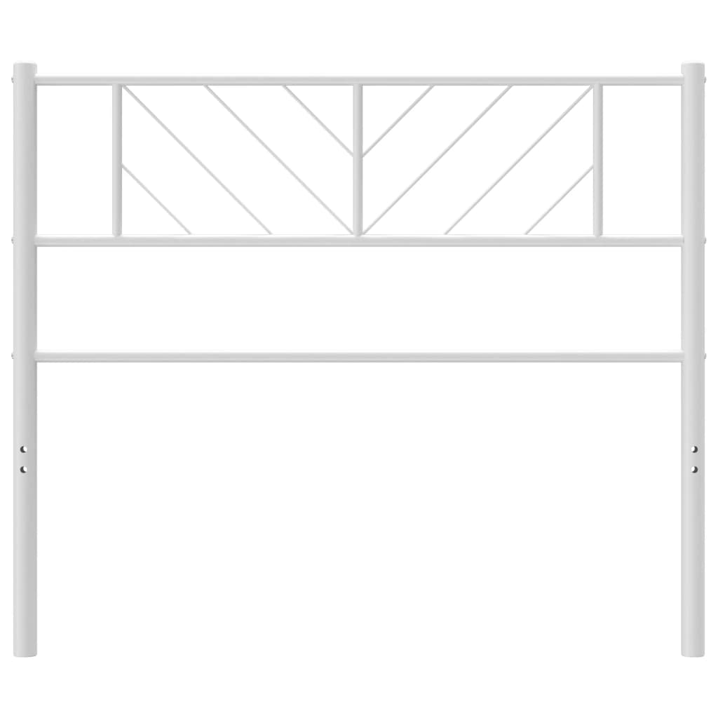 vidaXL Tête de lit métal blanc 90 cm