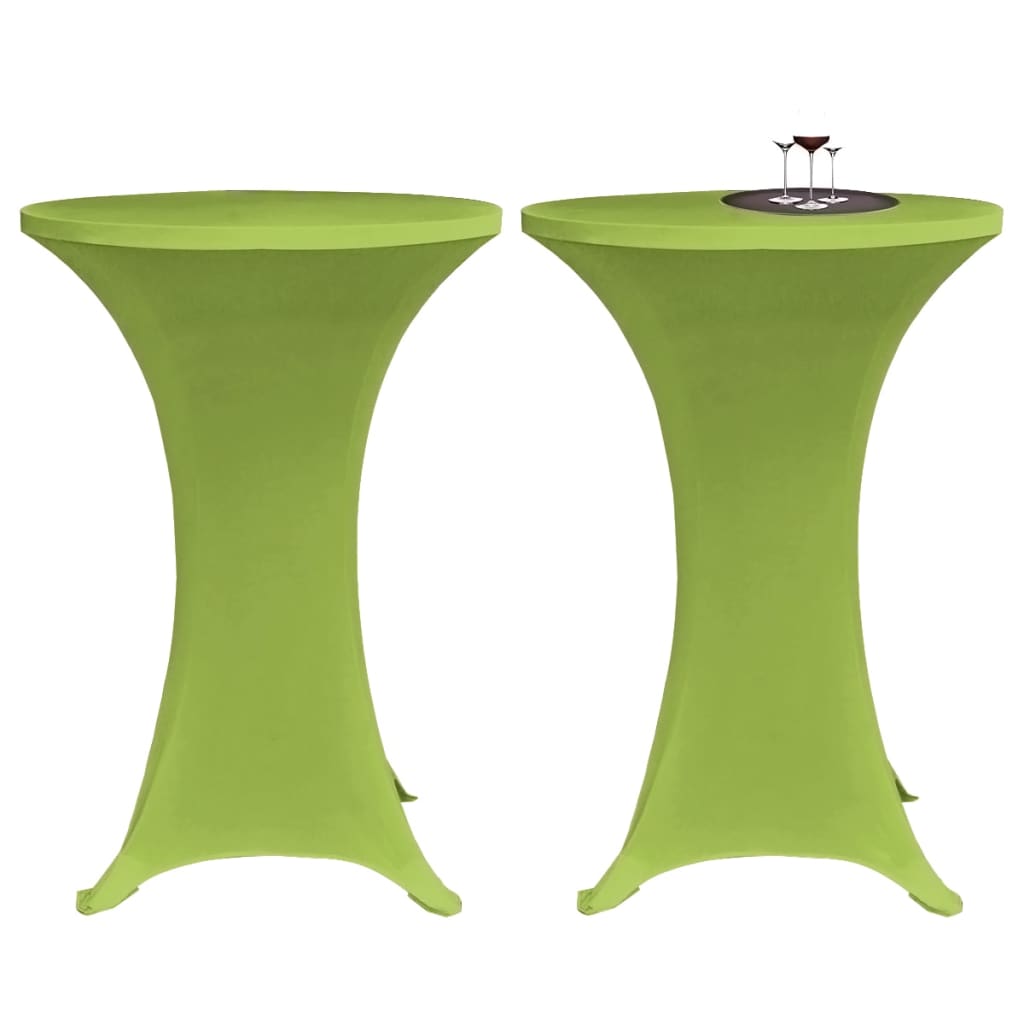 vidaXL Housse de table extensible 2 pcs 80 cm Verte