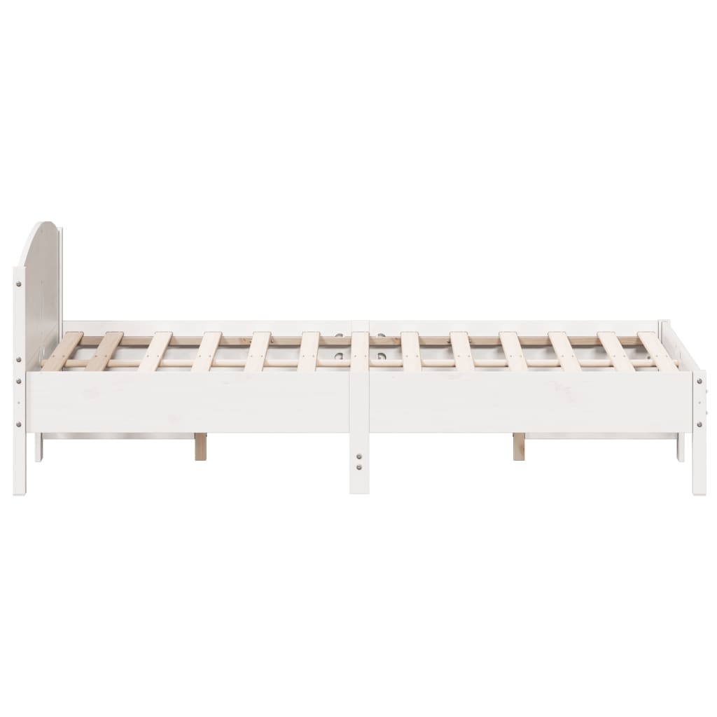 vidaXL Cadre de lit sans matelas blanc 120x200 cm bois de pin massif