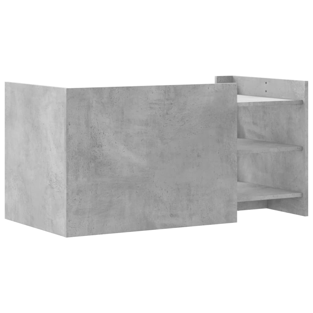 vidaXL Table basse gris béton 100x50x50 cm bois d'ingénierie