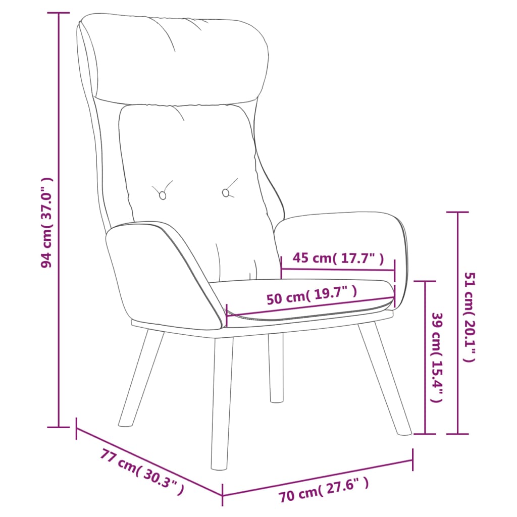 vidaXL Chaise de relaxation Bleu Tissu