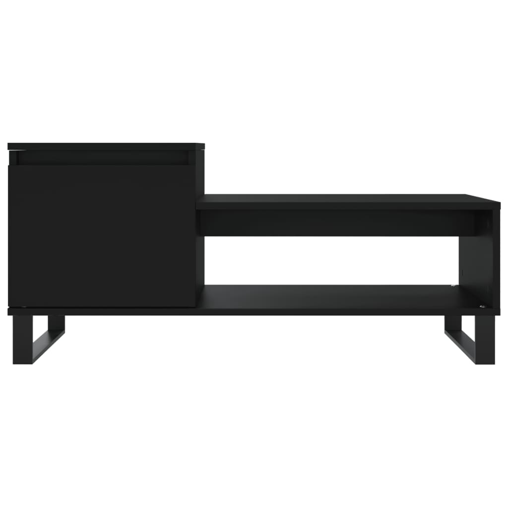 vidaXL Table basse Noir 100x50x45 cm Bois d'ingénierie