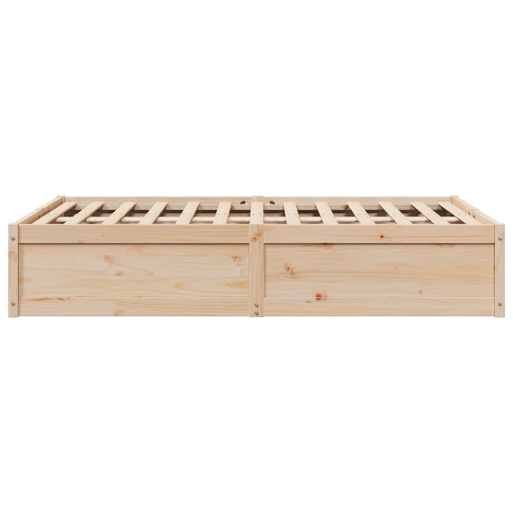 vidaXL Cadre de lit sans matelas 135x190 cm bois de pin massif