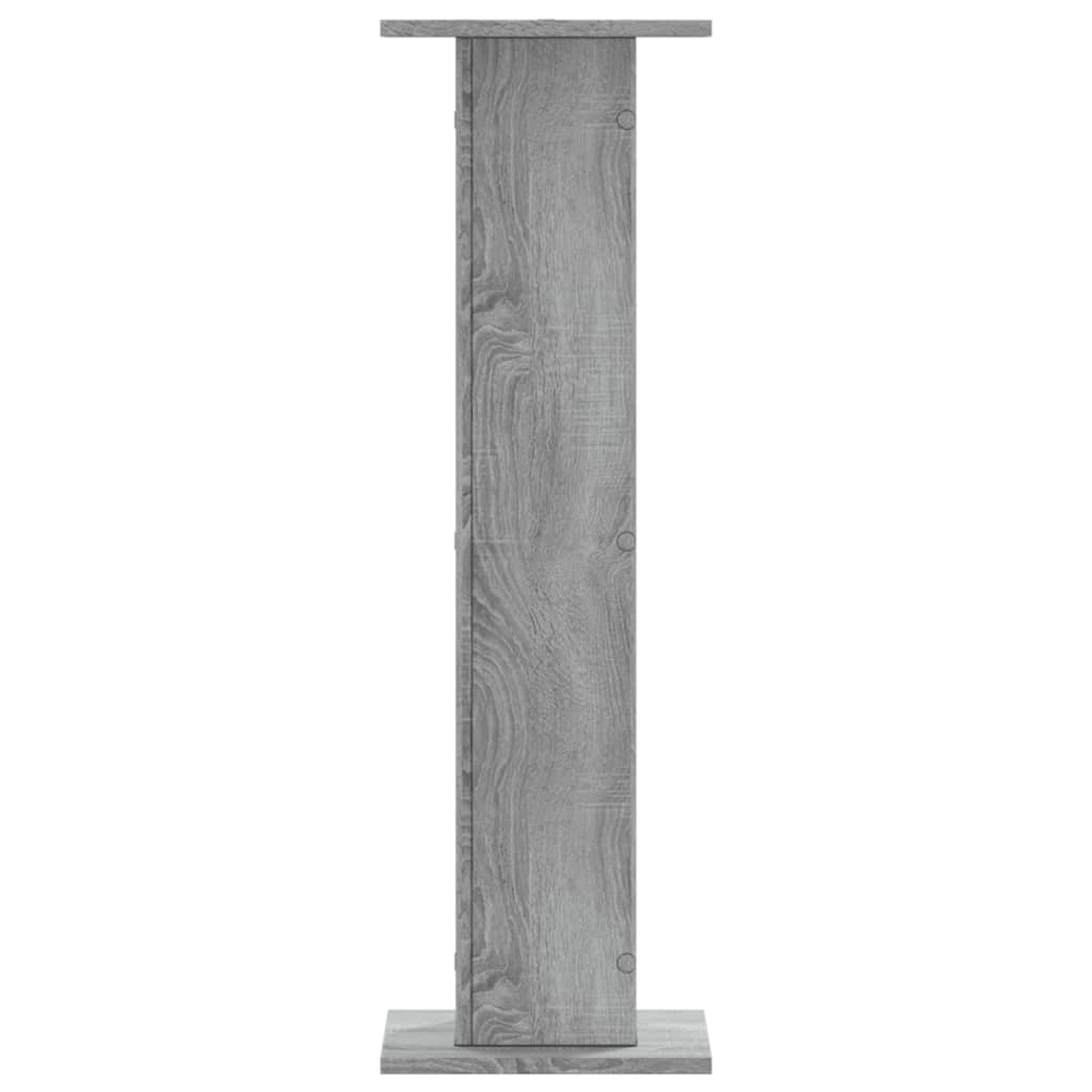 vidaXL Supports de haut-parleurs 2 pcs gris sonoma bois d'ingénierie