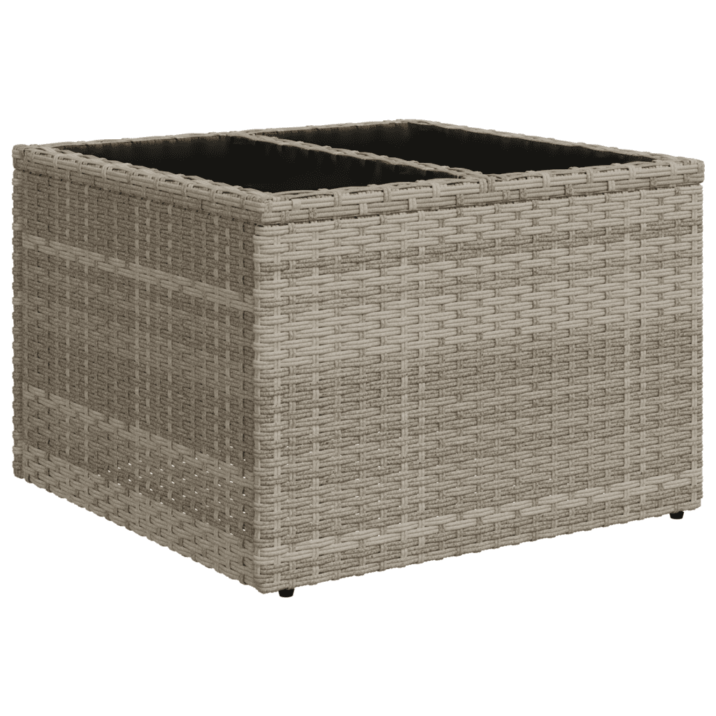 vidaXL Salon de jardin 8 pcs avec coussins gris clair résine tressée